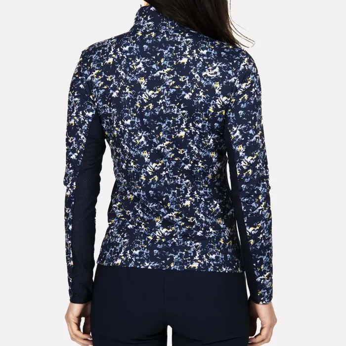 KJUS Jackets and Vests Sunshine Printed Jacket Flax Yellowatlanta Blue 8211 Women