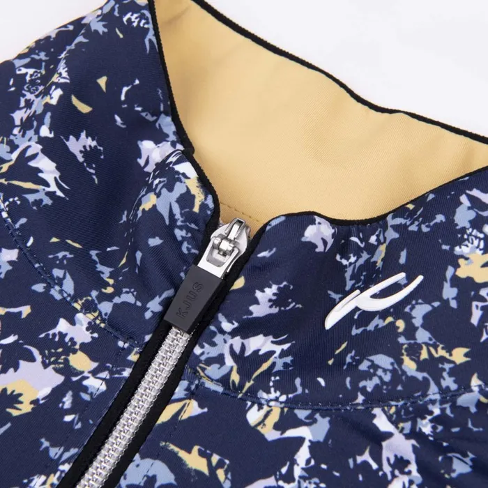 KJUS Jackets and Vests Sunshine Printed Jacket Flax Yellowatlanta Blue 8211 Women