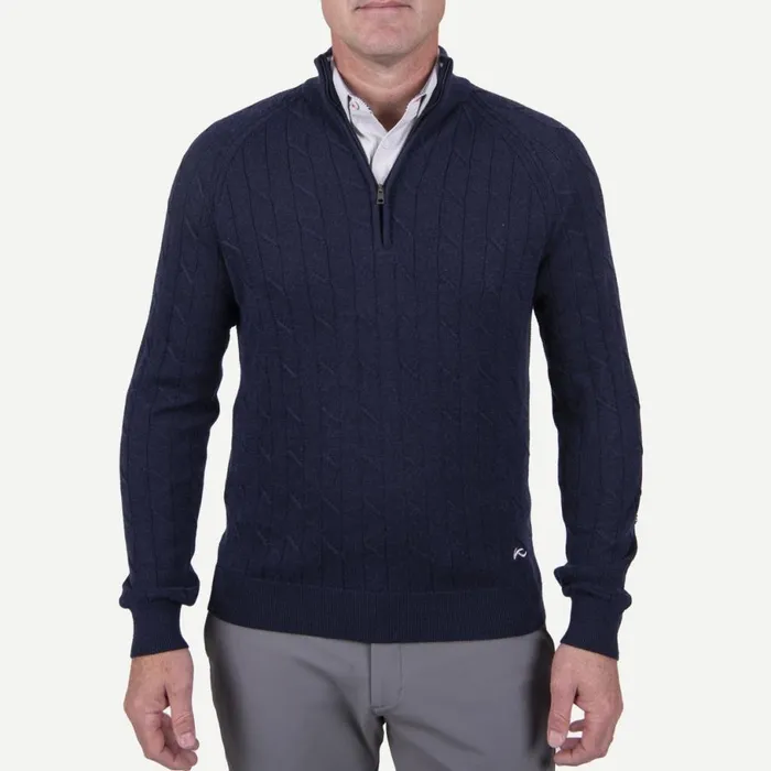 KJUS Midlayers and Sweaters Cashmere Luxe HalfZip Atlanta Blue Melange 8211 Men KJUS Midlayers and Sweaters Cashmere Luxe HalfZip Atlanta Blue Melange 8211 Men