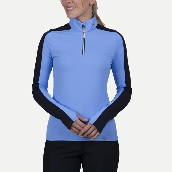 KJUS Midlayers and Sweaters Race 20 Midlayer HalfZip Blue Opaldeep Space 8211 Women KJUS Midlayers and Sweaters Race 20 Midlayer HalfZip Blue Opaldeep Space 8211 Women