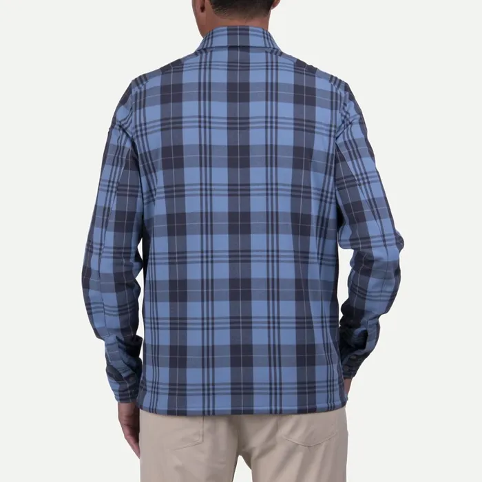 KJUS Midlayers and Sweaters Ray Warm Shirt 8211 Snap Button Flannel Neptune 8211 Men