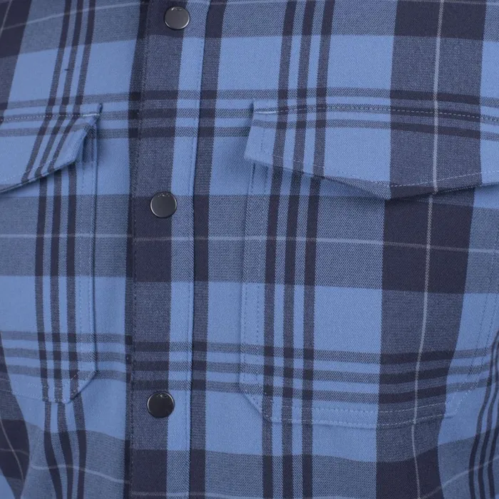 KJUS Midlayers and Sweaters Ray Warm Shirt 8211 Snap Button Flannel Neptune 8211 Men