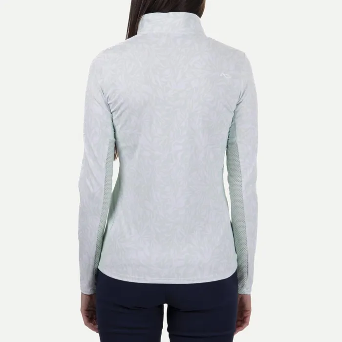 KJUS Midlayers and Sweaters Sunshine Printed HalfZip Cucumber Icewhite 8211 Women