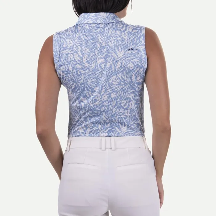 KJUS Polos Eve Polo SL Calm Bluewhite 8211 Women