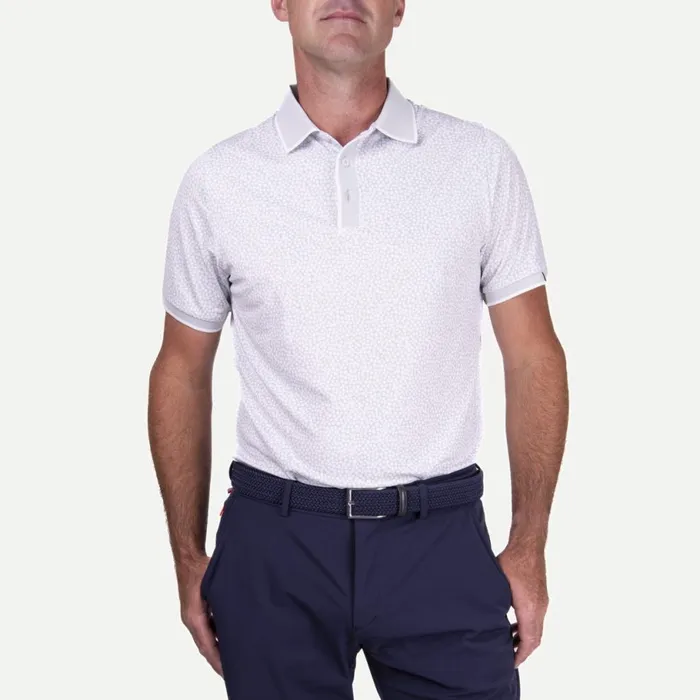 KJUS Polos Lance Printed Polo SS Alloywhite 8211 Men