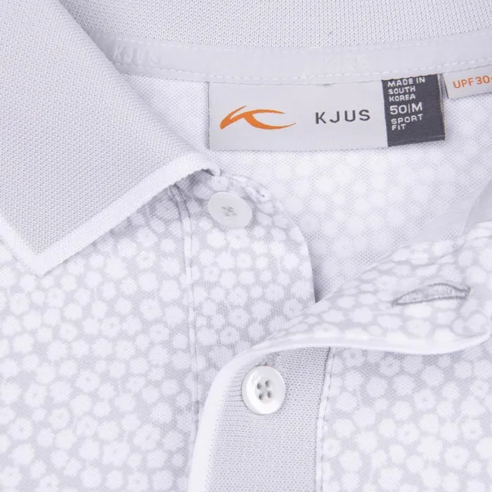 KJUS Polos Lance Printed Polo SS Alloywhite 8211 Men
