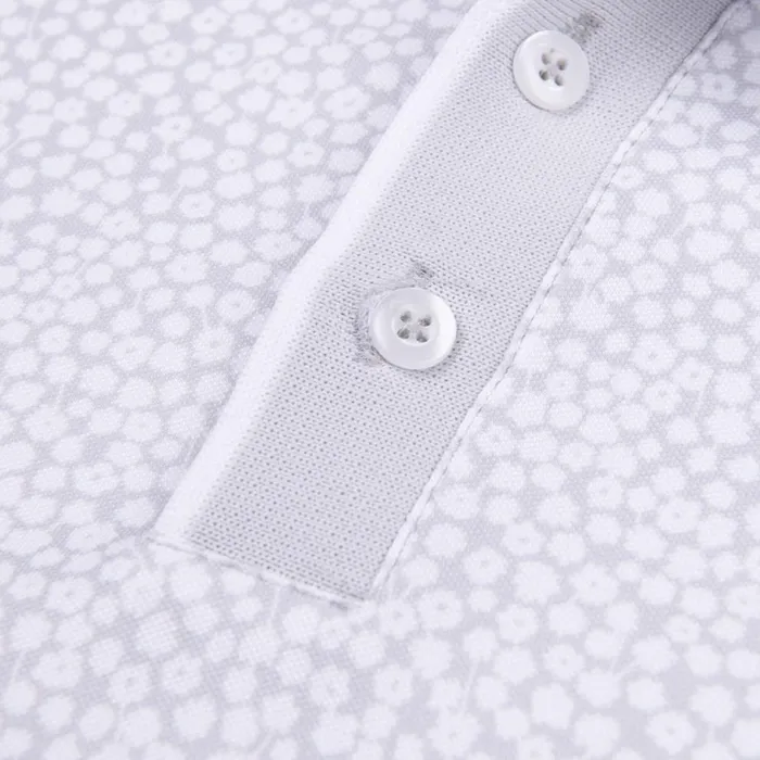 KJUS Polos Lance Printed Polo SS Alloywhite 8211 Men