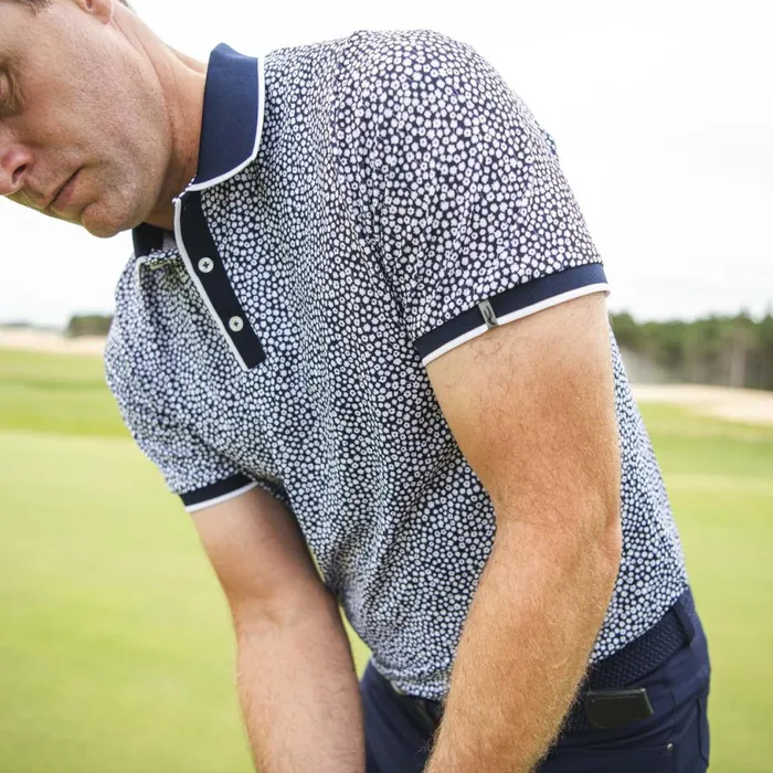 KJUS Polos Lance Printed Polo SS Alloywhite 8211 Men