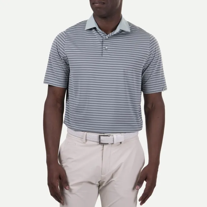 KJUS Polos Luis Stripe Polo SS Seaglasspewter 8211 Men