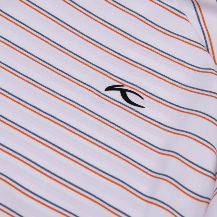 KJUS Polos Soren Multi Stripe Polo SS Whitekjus Orange 8211 Men