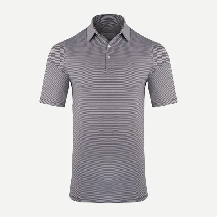 KJUS Polos Soren Stripe Polo SS Dark Olivewhite 8211 Men