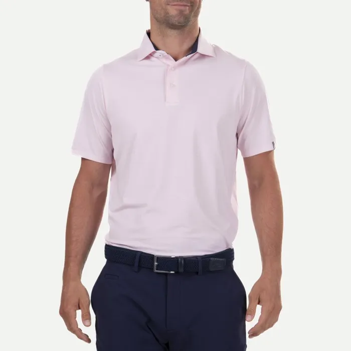 KJUS Polos Soren Stripe Polo SS Pink Saltwhite 8211 Men