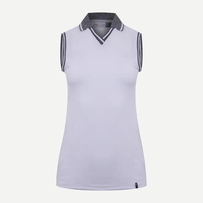 KJUS Polos VNeck Polo SL White 8211 Women