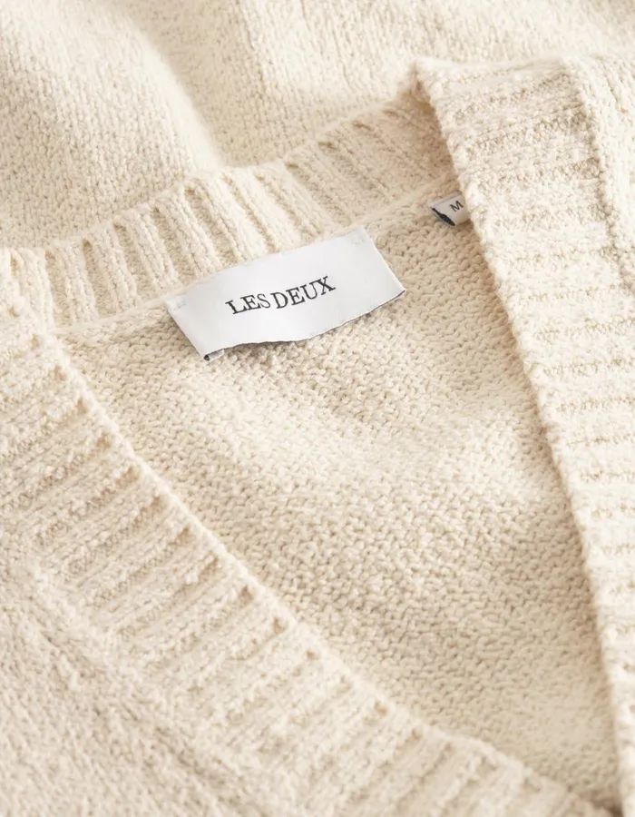 Knitwear Men Les Deux Brad Embroidery Cardigan 8211 Ivory