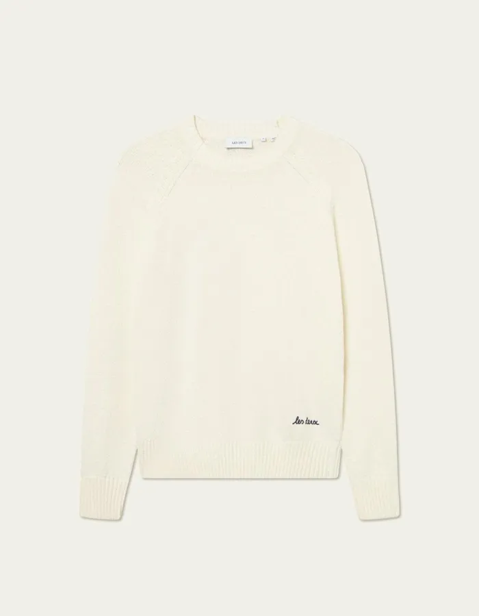 Knitwear Men Les Deux Brad Roundneck Knit 8211 Ivory