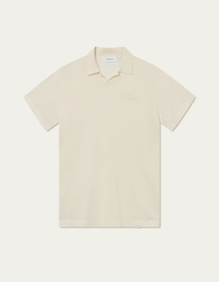 Knitwear Men Les Deux Emmanuel Polo Knit 8211 Ivory