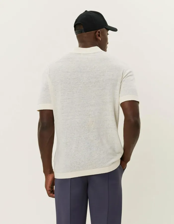 Knitwear Men Les Deux Emmanuel Polo Knit 8211 Ivory