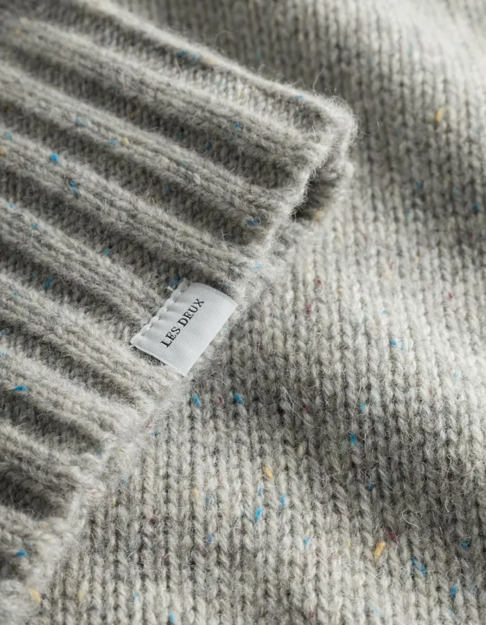 Knitwear Men Les Deux Gary Fleck Wool Roundneck 8211 Grey Melange