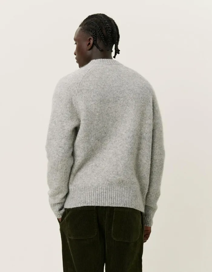 Knitwear Men Les Deux Gilbert Roundneck Knit 8211 Light Grey Melange