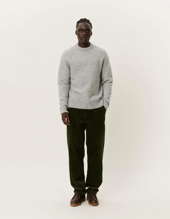 Knitwear Men Les Deux Gilbert Roundneck Knit 8211 Light Grey Melange