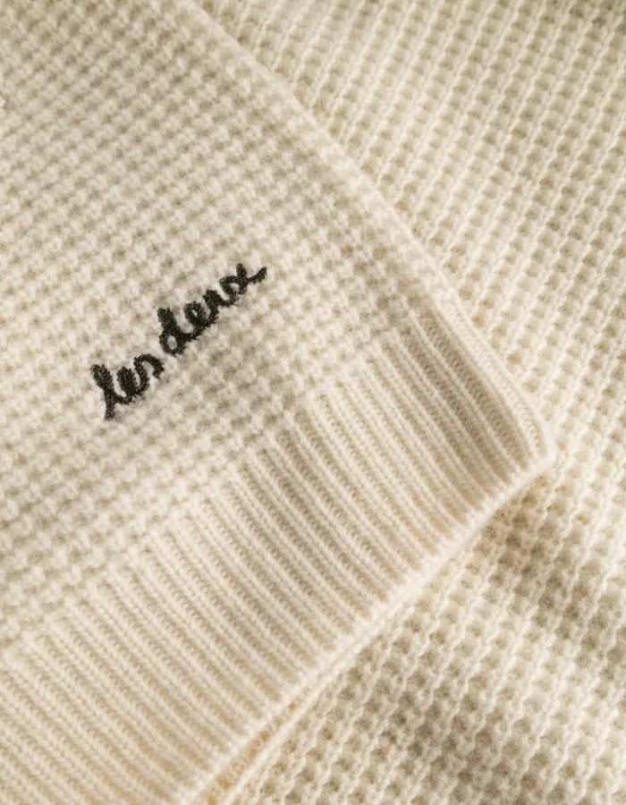 Knitwear Men Les Deux Grady Waffle Cardigan 8211 Ivory