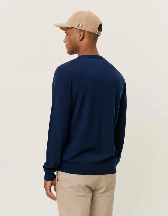 Knitwear Men Les Deux Greyson Merino Knit 8211 Dark Navy