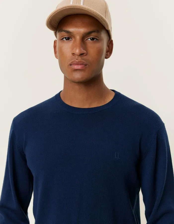 Knitwear Men Les Deux Greyson Merino Knit 8211 Dark Navy