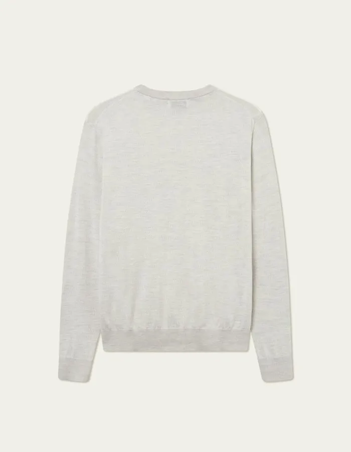 Knitwear Men Les Deux Greyson Merino Knit 8211 Ivory Melange