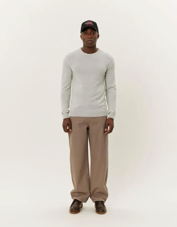 Knitwear Men Les Deux Greyson Merino Knit 8211 Ivory Melange