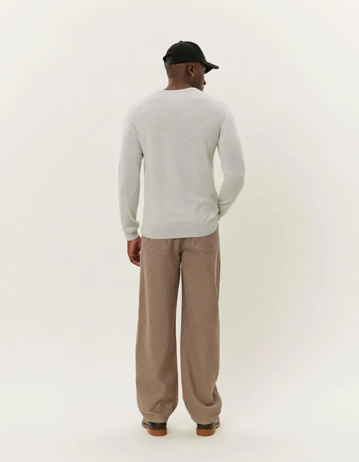 Knitwear Men Les Deux Greyson Merino Knit 8211 Ivory Melange