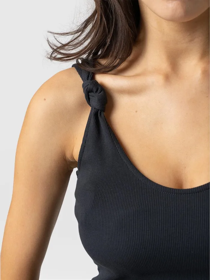 Knot Vest Rib 8211 Navy Navy Women Saint And Sofia Casual Tops