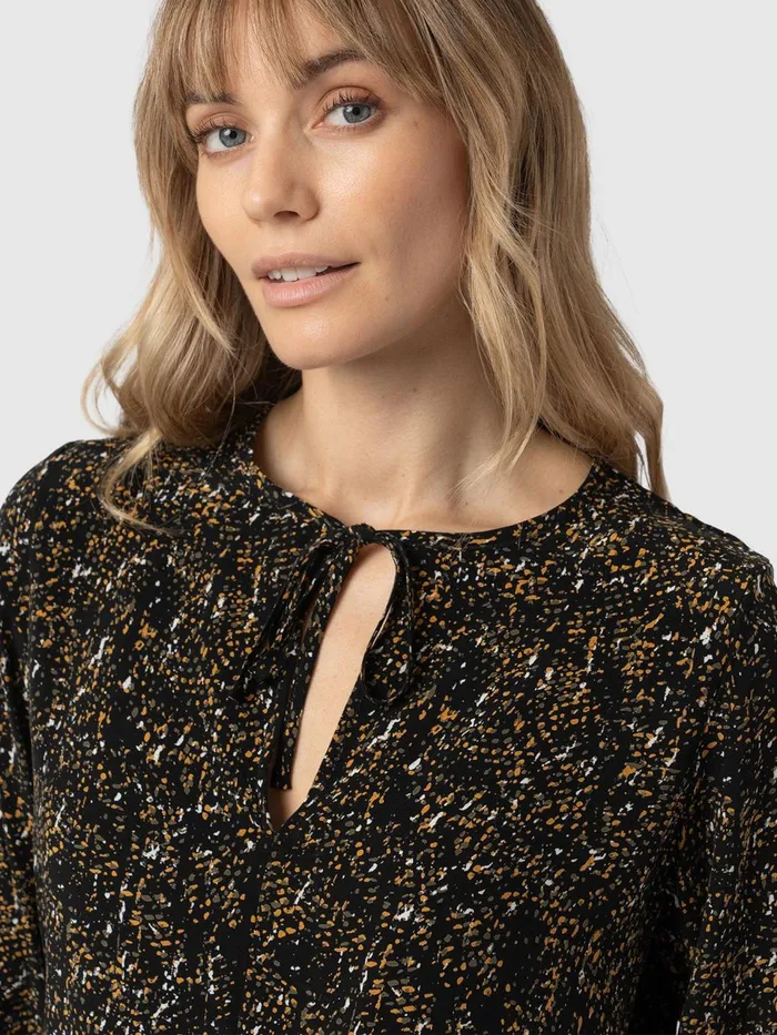 Kristen Blouse 8211 Ditsy Leopard Ditsy Leopard Women Saint And Sofia Blouses and Shirts