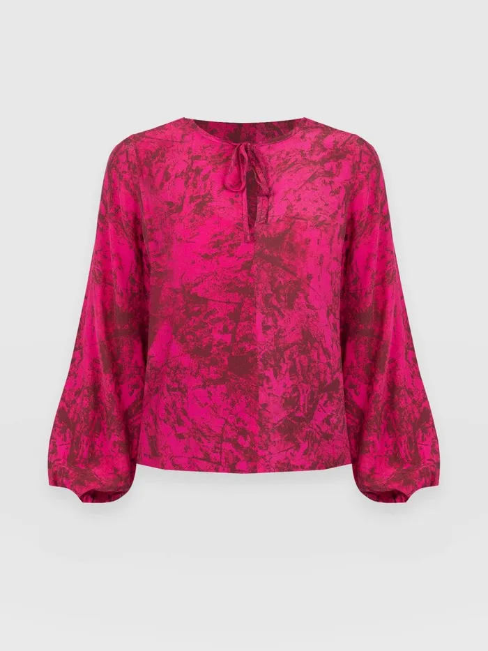 Kristen Blouse 8211 Pink Marble Pink Marble Women Saint And Sofia Blouses and Shirts
