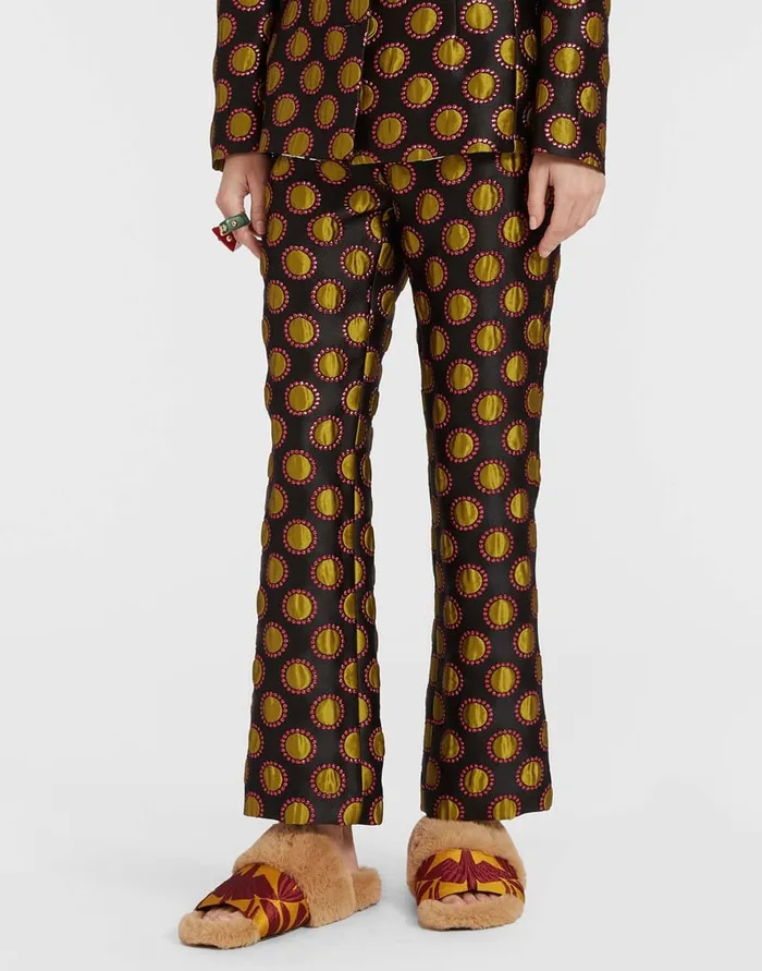 La Doublej 247 Pants Winter Sun Black In Jacquard Women Shorts and Pants