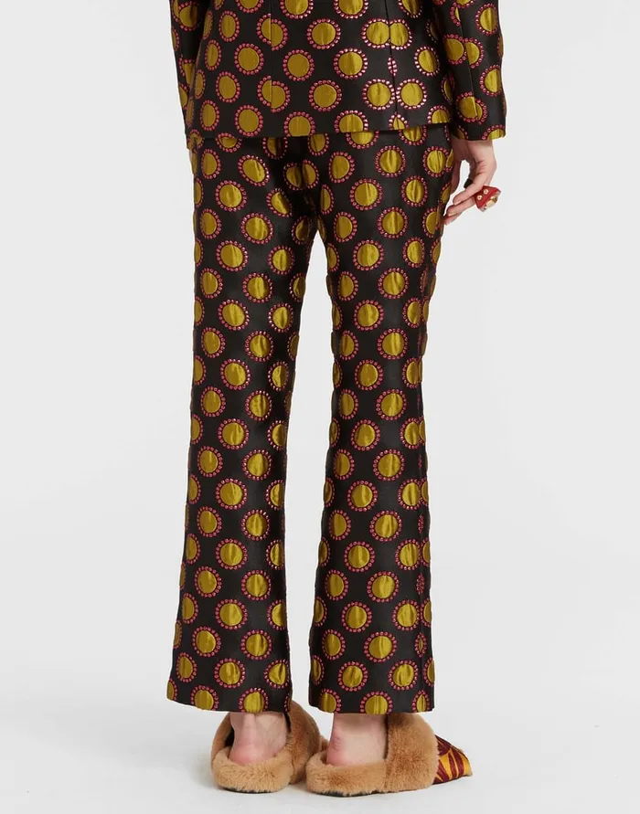 La Doublej 247 Pants Winter Sun Black In Jacquard Women Shorts and Pants