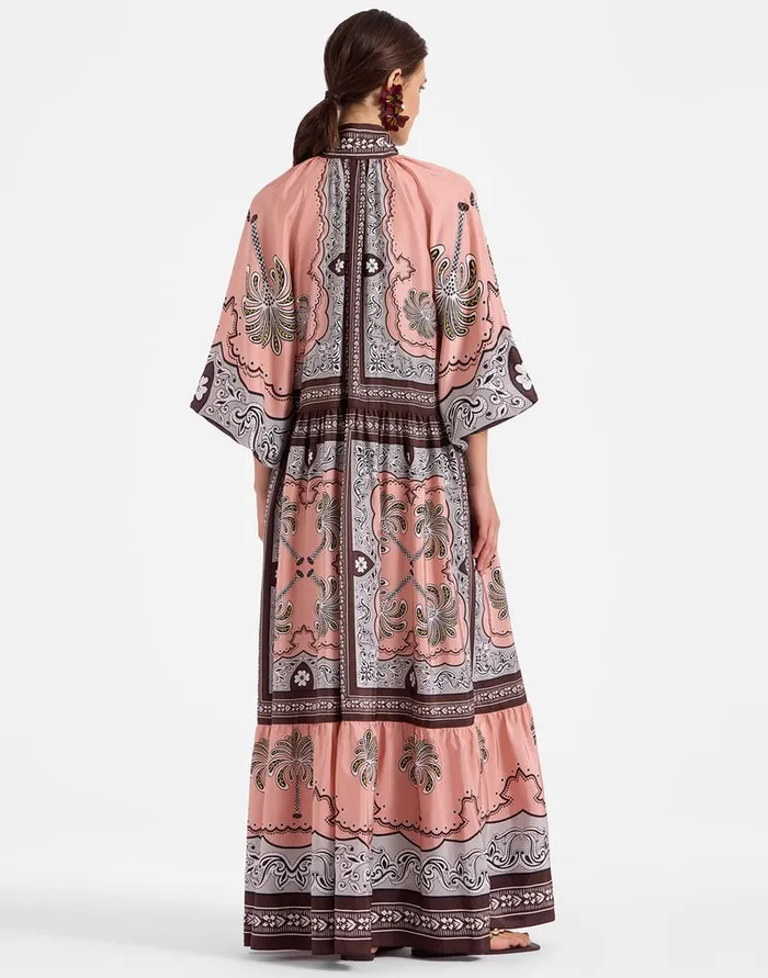 La Doublej Athena Dress Mirage Place Pink In Silk Voile Women Dresses