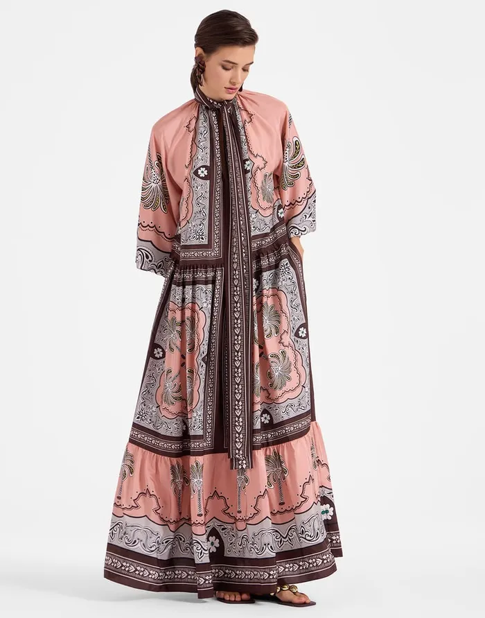 La Doublej Athena Dress Mirage Place Pink In Silk Voile Women Dresses