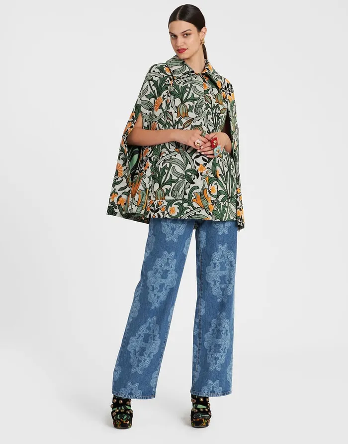 La Doublej Better Than Your Boyfriend039s Jeans Bast Blue In LaserPrinted Denim Women Shorts and Pants