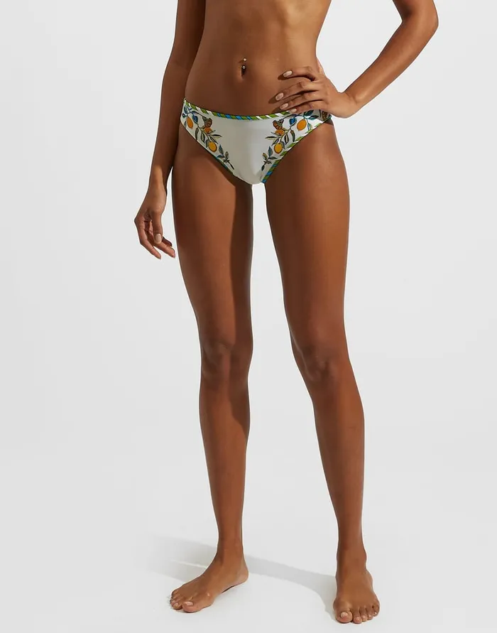 La Doublej Bikini Bottom Borboni Place Bianco In Lycra Women Swimwear