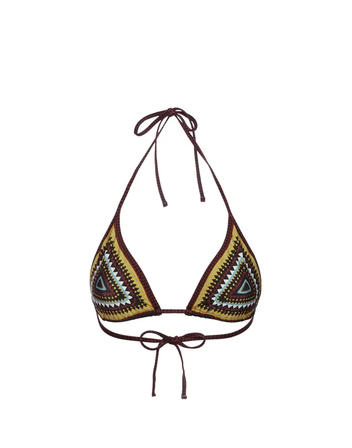 La Doublej Bikini Top Doric Place Black In Lycra Women Swimwear