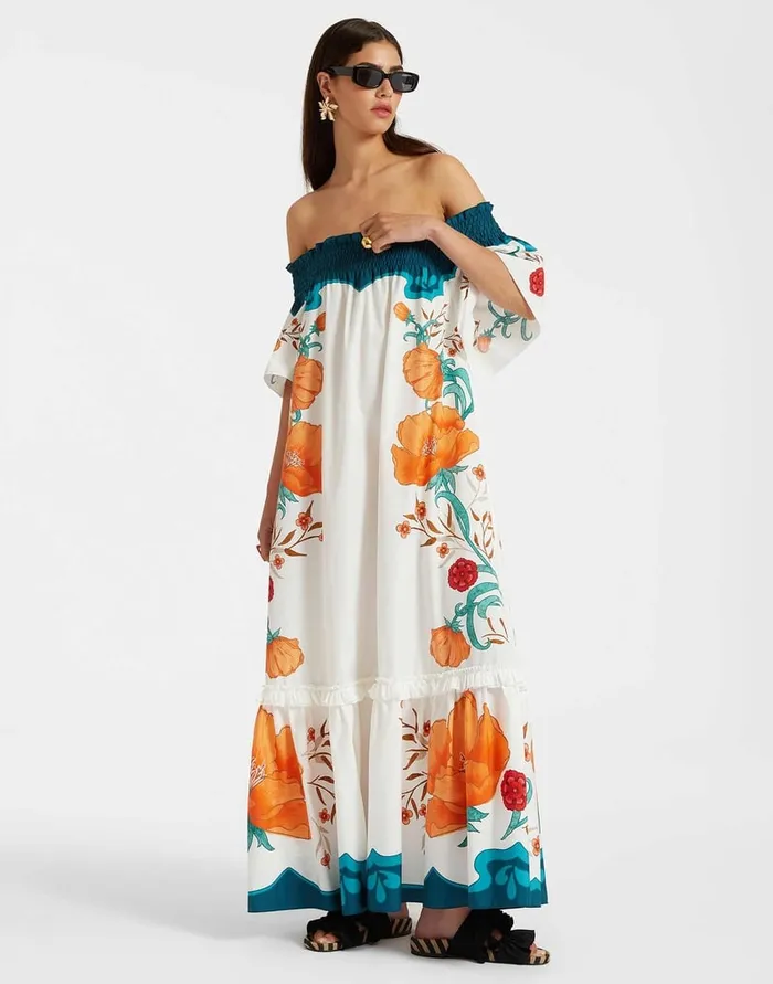 La Doublej Capalbio Dress Morpheus Place Orange In Summer Poplin Women Dresses La Doublej Capalbio Dress Morpheus Place Orange In Summer Poplin Women Dresses