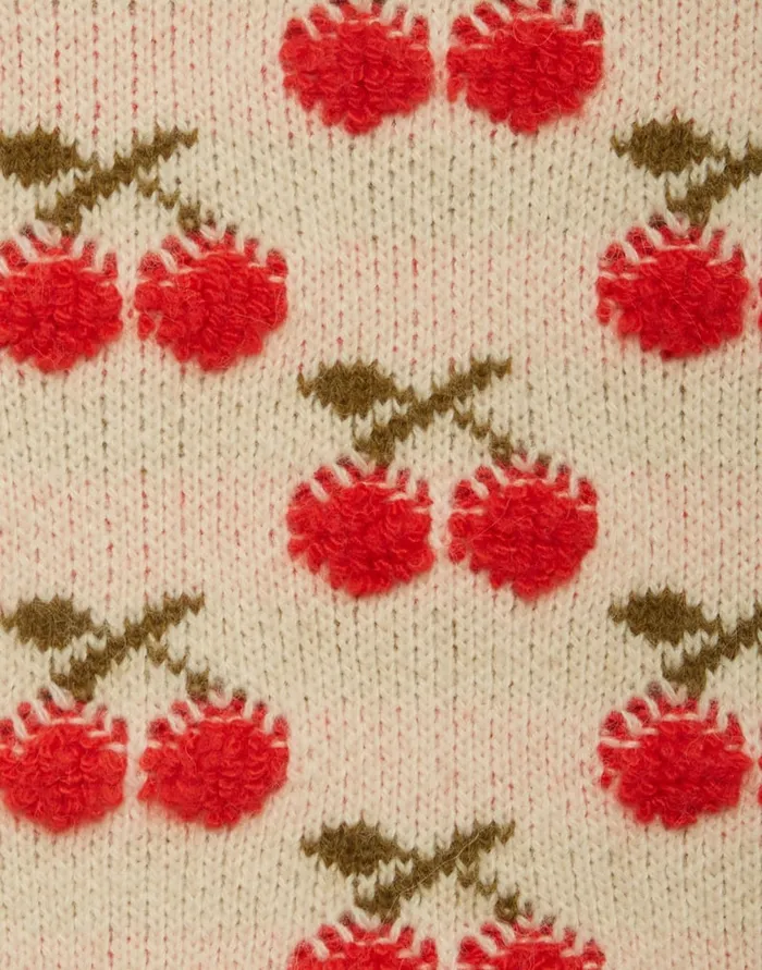 La Doublej Cherry Vest Off White In Wool Women Knitwear
