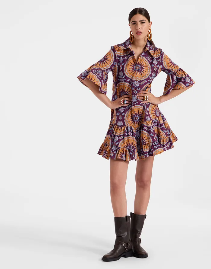 La Doublej Choux Dress Sovereign Purple In Summer Poplin Women Dresses