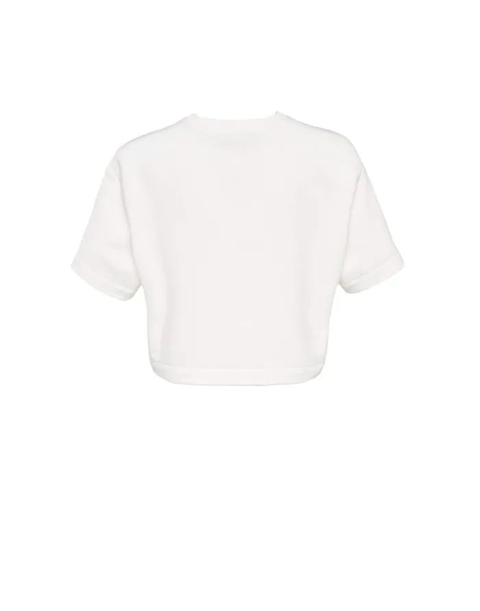 La Doublej Discman Tee Off White In Embroidered Jersey Women TShirts and Sweatshirts