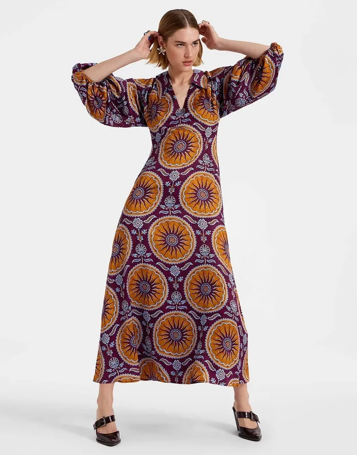 La Doublej Diva Dress Sovereign Purple In Stretch Satin Women Dresses