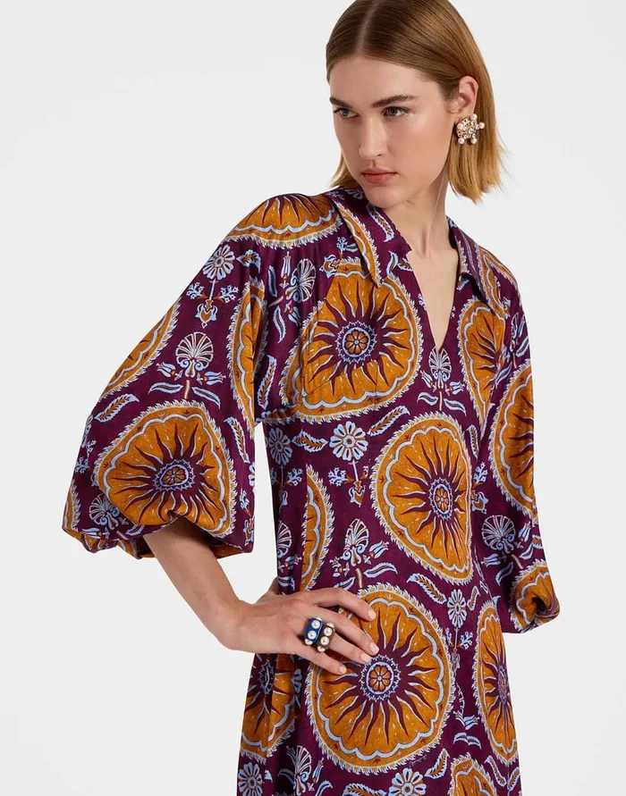 La Doublej Diva Dress Sovereign Purple In Stretch Satin Women Dresses