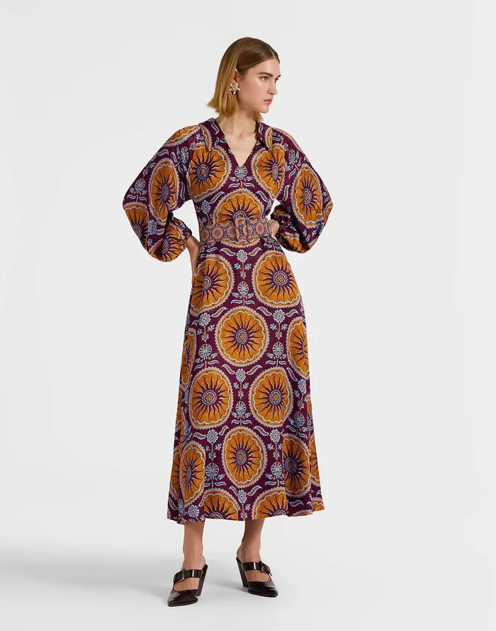 La Doublej Diva Dress Sovereign Purple In Stretch Satin Women Dresses