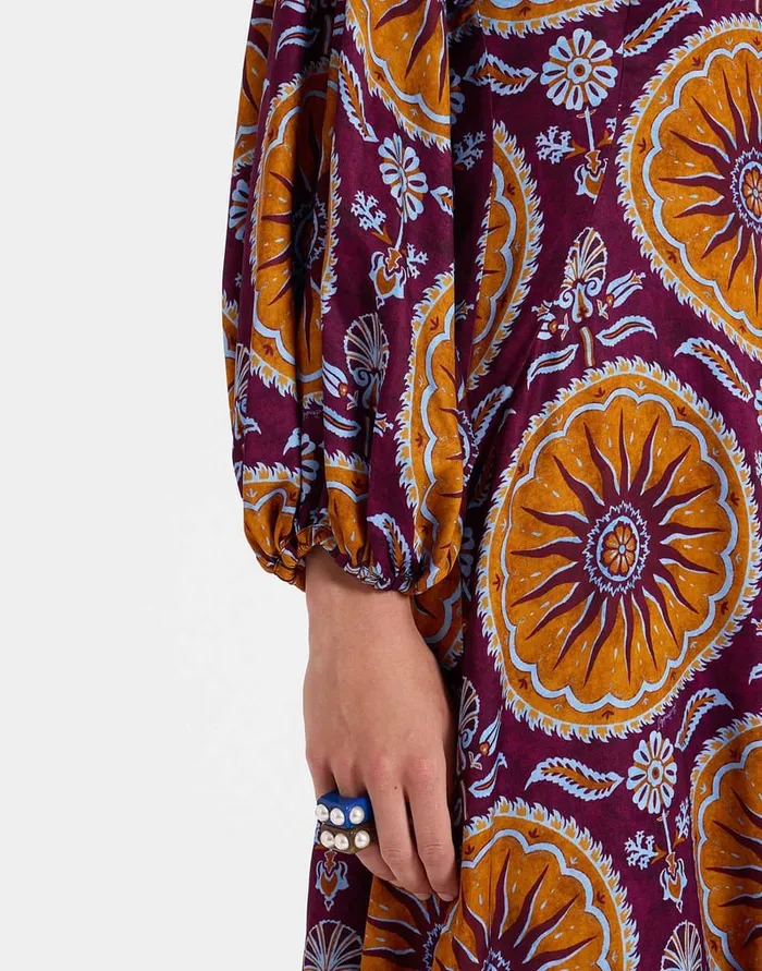 La Doublej Diva Dress Sovereign Purple In Stretch Satin Women Dresses