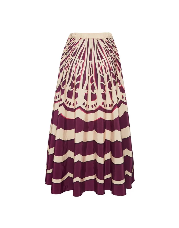 La Doublej Drawstring Skirt Fans Place Purple In Faille Women Skirts