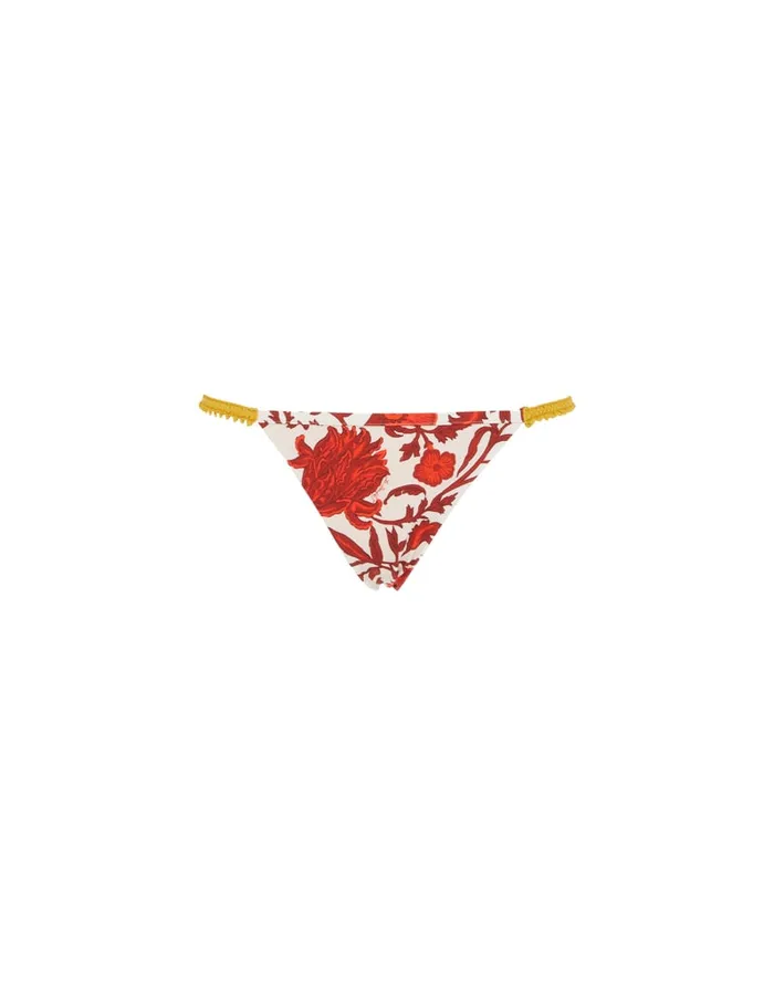 La Doublej Fonda Bottom Dragonflower Mini Red In Lycra Women Swimwear